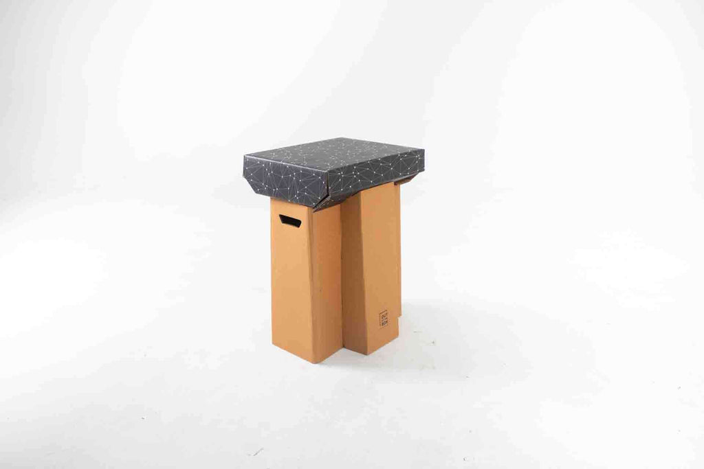 Black Cardboard stool